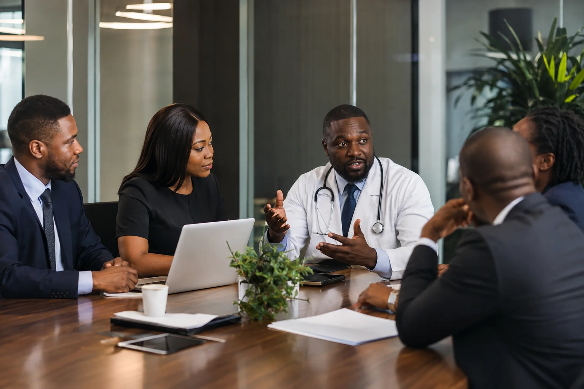 Life Centre healthcare consultant meeting corporate leaders